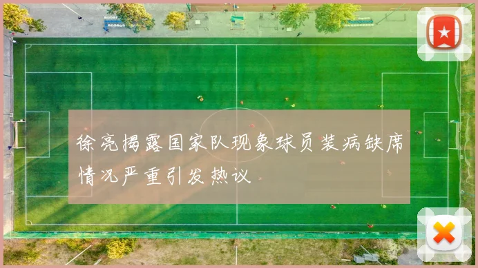徐亮揭露国家队现象球员装病缺席情况严重引发热议